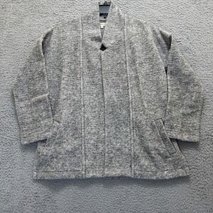 Madewell Open Cardigan Sweater Womens XXS Gray‎ Wool Blend Knit Jacket Pockets